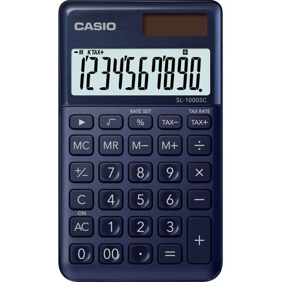 Casio SL-1000SC-NY calculatrice Poche Calculatrice basique Bleu