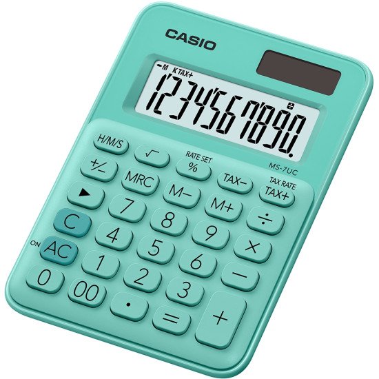 Casio MS-7UC calculatrice Bureau Calculatrice à écran Vert