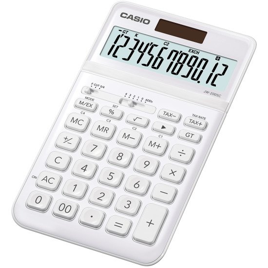 Casio JW-200SC calculatrice Bureau Calculatrice basique Blanc