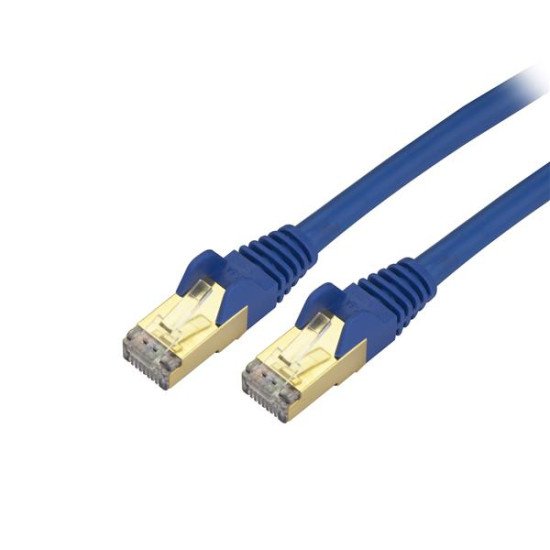 StarTech.com C6ASPAT10BL câble de réseau Bleu 3 m Cat6a U/FTP (STP)