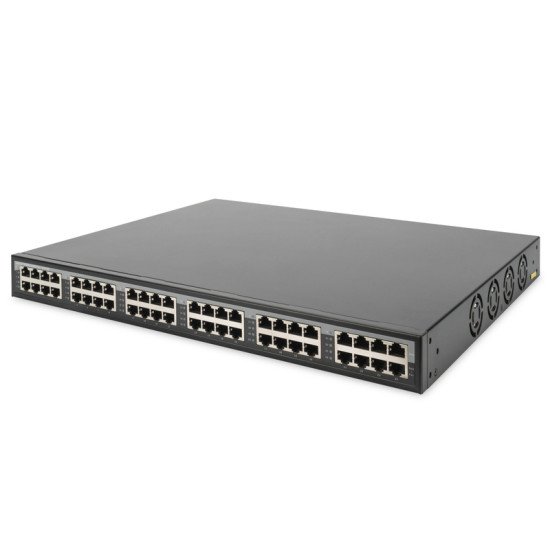 Digitus DN-95117 commutateur réseau Gigabit Ethernet (10/100/1000) Connexion Ethernet, supportant l'alimentation via ce port (PoE) 1U Gris