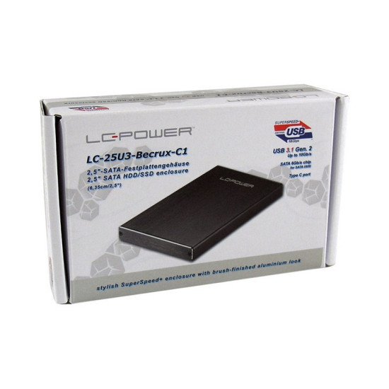 LC-Power LC-25U3-Becrux-C1 Boîtier HDD Noir 2.5"