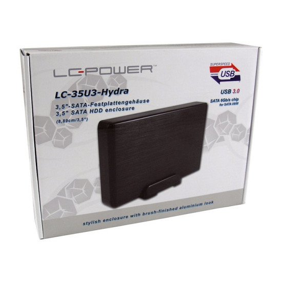 LC-Power LC-35U3-HYDRA Boîtier de disques de stockage Boîtier HDD Noir 3.5"