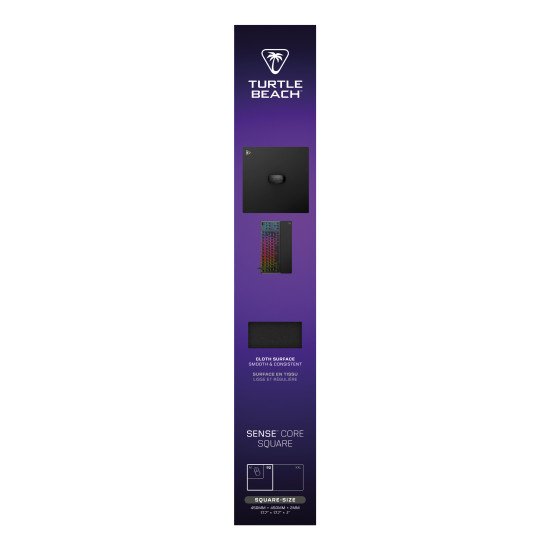 Turtle Beach Sense Core Square Tapis de souris PC Gaming - support en caoutchouc antidérapant, surface en tissu micro-tissé équilibré, lisse, durable, moyen, noir Turtle Beach Sense Core Square Tapis de souris PC Gaming - support en caoutchouc antidérapant, surface en tissu micro-tissé équilibré, lisse, durable, moyen, noir