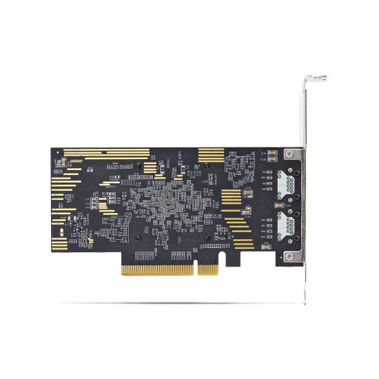 StarTech.com Carte Réseau PCIe 10 Gb Ethernet à 2 Ports, Carte d'Interface Réseau 10 GbE, Chipset Broadcom BCM57416, Double RJ45 10GBase-T/Gigabit, Carte NIC, TAA