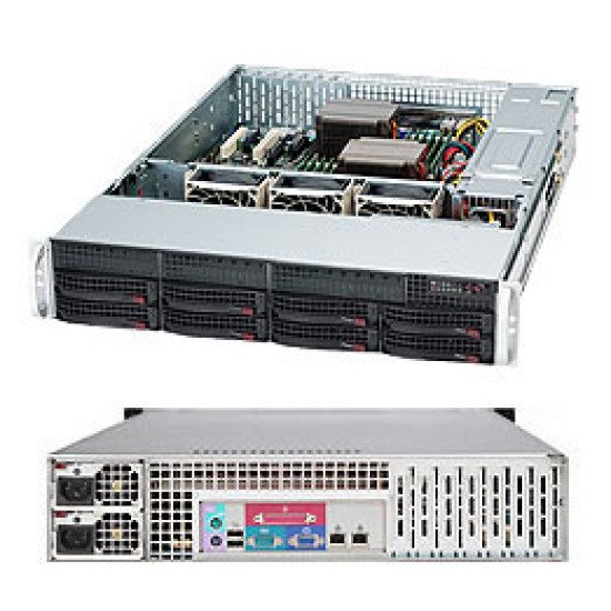 Supermicro SuperChassis 825TQC-R1K03LPB Support Noir 1000 W