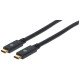 Manhattan Câble USB-C vers USB-C, 2 m, mâle à mâle, 5 Gbit/s (USB 3.2 Gen 1 / USB 3.0), 3 A (charge rapide), noir, garantie à vie, équivalent à USB315CC2M