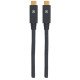 Manhattan Câble USB-C vers USB-C, 2 m, mâle à mâle, 5 Gbit/s (USB 3.2 Gen 1 / USB 3.0), 3 A (charge rapide), noir, garantie à vie, équivalent à USB315CC2M