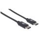 Manhattan Câble USB-C vers USB-C, 3 m, mâle à mâle, 480 Mbit/s (USB 2.0), noir, garantie à vie, équivalent à USB2CC3M