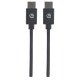 Manhattan Câble USB-C vers USB-C, 3 m, mâle à mâle, 480 Mbit/s (USB 2.0), noir, garantie à vie, équivalent à USB2CC3M