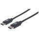 Manhattan Câble USB-C vers USB-C, 3 m, mâle à mâle, 480 Mbit/s (USB 2.0), noir, garantie à vie, équivalent à USB2CC3M
