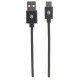Manhattan Câble USB-C vers USB-A, 3 m, mâle à mâle, 480 Mbit/s (USB 2.0), noir, garantie à vie