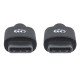 Manhattan Câble USB-C vers USB-C, 2 m, mâle à mâle, 480 Mbit/s (USB 2.0), 3 A, noir, garantie à vie, équivalent à USB2CC2M