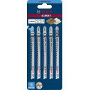 Bosch 2 608 900 558 Lame de scie sauteuse, à chantourner et sabre Lames de scie sauteuse Acier fin au carbone 5 pièce(s)
