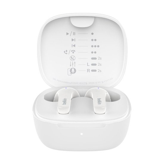 Belkin SoundForm Motion Casque True Wireless Stereo (TWS) Ecouteurs Appels/Musique/Sport/Au quotidien Bluetooth Blanc