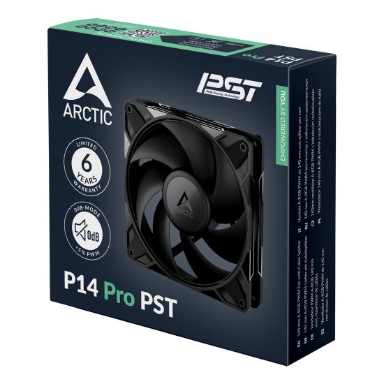 ARCTIC P14 Pro PST Boitier PC Ventilateur 14 cm Noir 1 pièce(s)