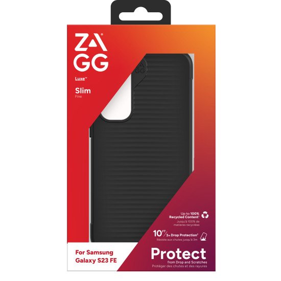 ZAGG Luxe coque de protection pour téléphones portables 16,3 cm (6.4") Housse Noir