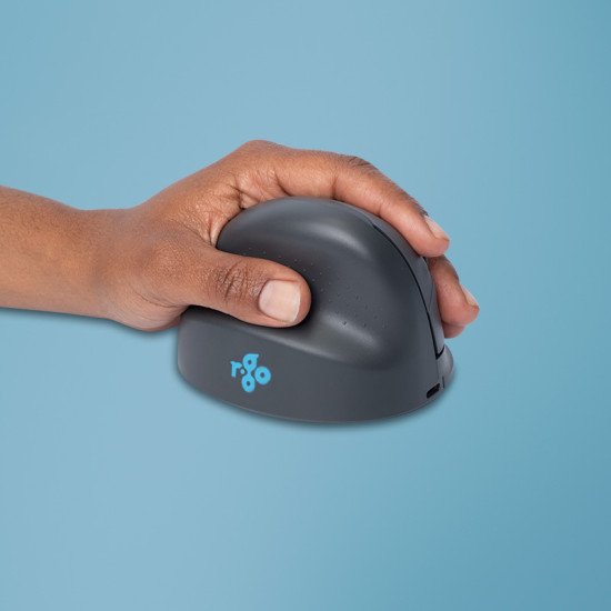 R-Go Tools Souris verticale R-Go HE Basic, souris ergonomique, taille moyenne (longueur de la main : 165-185 mm), pour gauchers, Bluetooth
