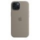 Apple Coque en silicone avec MagSafe pour iPhone 15 - Argile Apple Coque en silicone avec MagSafe pour iPhone 15 - Argile