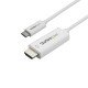 StarTech.com Câble adaptateur USB-C vers HDMI 4K 60 Hz de 2 m - Blanc