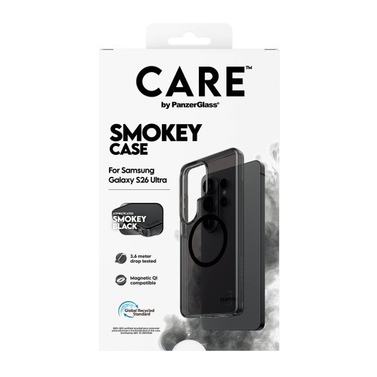 PanzerGlass CARE™ by ® Urban Explorer Case Smokey w. Black Qi Samsung Galaxy S26 Ultra coque de protection pour téléphones portables Housse Noir