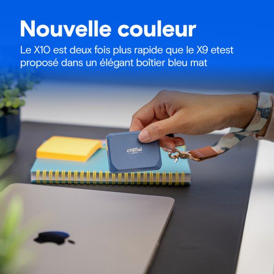 Crucial X10 2 To USB Type-C USB 3.2 Gen 2x2 Bleu Crucial X10 2 To USB Type-C USB 3.2 Gen 2x2 Bleu