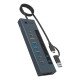ICY BOX IB-HUB1742CR-C2PD USB 3.2 Gen 2 (3.1 Gen 2) Type-A + Type-C 10000 Mbit/s Noir ICY BOX IB-HUB1742CR-C2PD USB 3.2 Gen 2 (3.1 Gen 2) Type-A + Type-C 10000 Mbit/s Noir