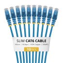 StarTech.com N6PAT100CMBLS10PK câble de réseau Bleu 1 m Cat6 U/UTP (UTP)