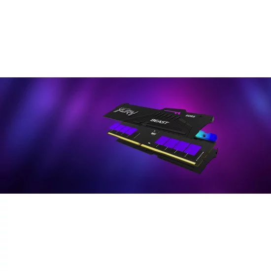 Kingston Technology FURY Beast 32 Go 5600 MT/s DDR5 CL36 DIMM (Kits de 2) RGB Kingston Technology FURY Beast 32 Go 5600 MT/s DDR5 CL36 DIMM (Kits de 2) RGB