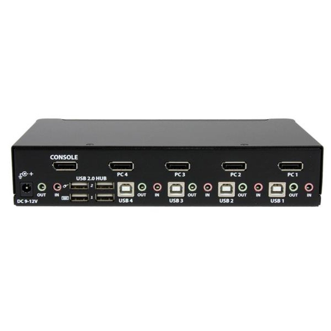 Commutateur KVM USB 4 Ports - 1 Clavier/souris Pour 4 PCs - Avec Audio