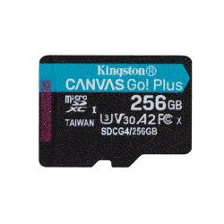 Kingston Technology Carte microSDXC Canvas Go Plus Gen4 200R A2 U3 de 256 Go, pack unique sans ADP Kingston Technology Carte microSDXC Canvas Go Plus Gen4 200R A2 U3 de 256 Go, pack unique sans ADP
