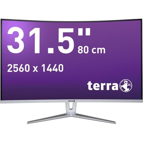 Wortmann AG 3030219 écran PC 81,3 cm (32") 2560 x 1440 pixels Dual WQHD LED Argent, Blanc