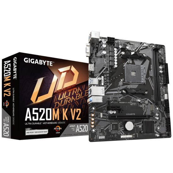 Gigabyte A520M K V2 carte mère AMD A520 Emplacement AM4 micro ATX