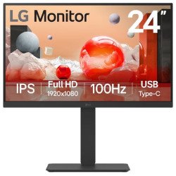 LG 24BA750-B écran PC 60,5 cm (23.8") 1920 x 1080 pixels Full HD LCD Dessus de table Noir