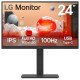 LG 24BA750-B écran PC 60,5 cm (23.8") 1920 x 1080 pixels Full HD LCD Dessus de table Noir
