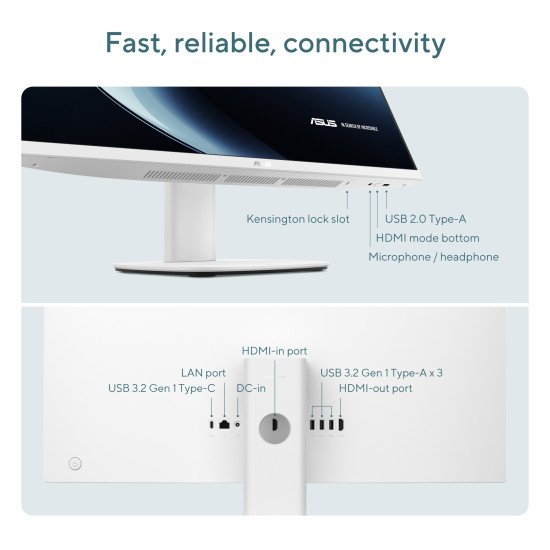 ASUS V600 AiO VM670KA-BPE070W AMD Ryzen AI 5 330 68,6 cm (27") 1920 x 1080 pixels PC All-in-One 16 Go DDR5-SDRAM 512 Go SSD Windows 11 Home Wi-Fi 6 (802.11ax) Noir