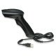 Manhattan Scanner de codes-barres CCD portable longue portée, USB, profondeur de lecture 500 mm, câble 1,5 m, lumière ambiante max. 30 000 lux, noir, garantie 3 ans