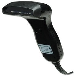 Manhattan Scanner de codes-barres CCD filaire, USB, largeur de lecture 80 mm, câble 152 cm, luminosité ambiante max. 3 000 lux, noir, garantie 3 ans