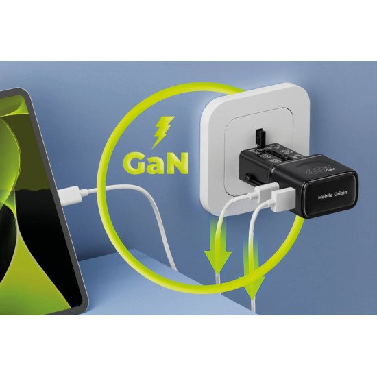 Mobile Origin MO-PW26-BLK chargeur d'appareils mobiles Universel Noir Secteur Charge rapide Intérieure