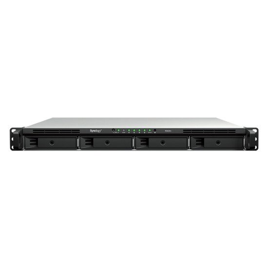Synology RackStation RS826+ serveur de stockage NAS Rack (1 U) AMD Ryzen V1500B 4 Go DDR4 0 To DiskStation Manager Noir, Gris