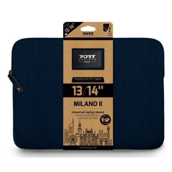 PORT Designs Milano II Eco Sleeve 35,6 cm (14") Housse Bleu