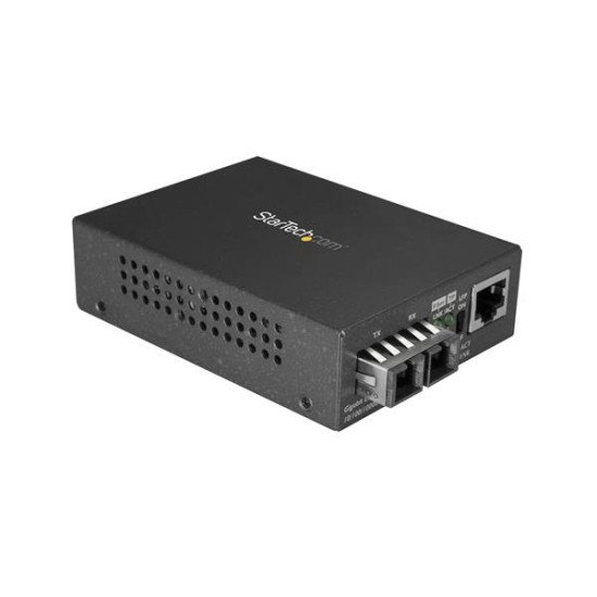StarTech.com MCMGBSCSM10 convertisseur de support réseau 1000 Mbit/s 1310 nm Monomode Noir