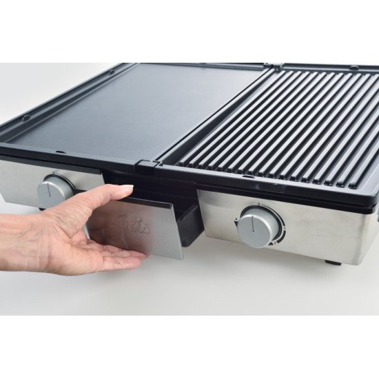 Sanyo Deli Grill Dessus de table Electrique Noir, Argent 2200 W