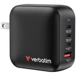 Verbatim Mini GaN Charger 100W Universel Noir Secteur Charge rapide Intérieure Verbatim Mini GaN Charger 100W Universel Noir Secteur Charge rapide Intérieure