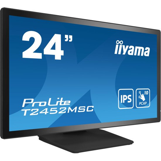 iiyama ProLite T2452MSC-B1 écran PC 60,5 cm (23.8") 1920 x 1080 pixels Full HD LCD Écran tactile Multi-utilisateur Noir