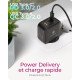 ICY BOX IB-PS1030-PD Universel Noir Secteur Charge rapide Intérieure