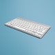 R-Go Tools Clavier ergonomique R-Go Compact Break, clavier compact avec logiciel de pause, AZERTY (BE), Bluetooth, blanc