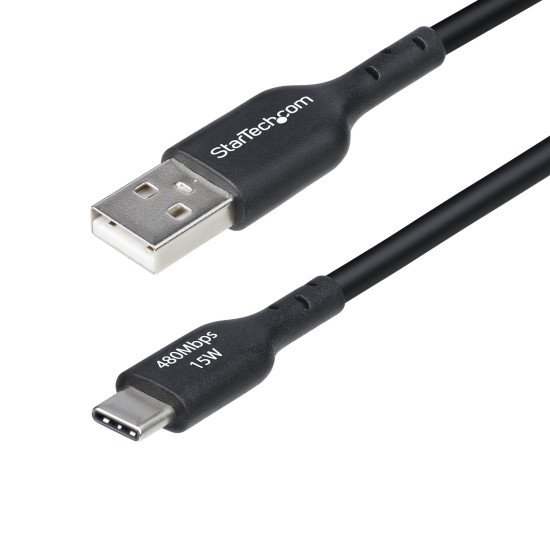 StarTech.com Câble de Charge USB-A vers USB-C de 3m, Charge et Synchronisation, 3A, USB 2.0, Gaine TPE - Cordon de Charge USB Noir StarTech.com Câble de Charge USB-A vers USB-C de 3m, Charge et Synchronisation, 3A, USB 2.0, Gaine TPE - Cordon de Charge USB Noir