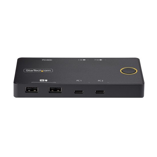 StarTech.com C2-H46-UC2-PD-KVM commutateur écran, clavier et souris Noir