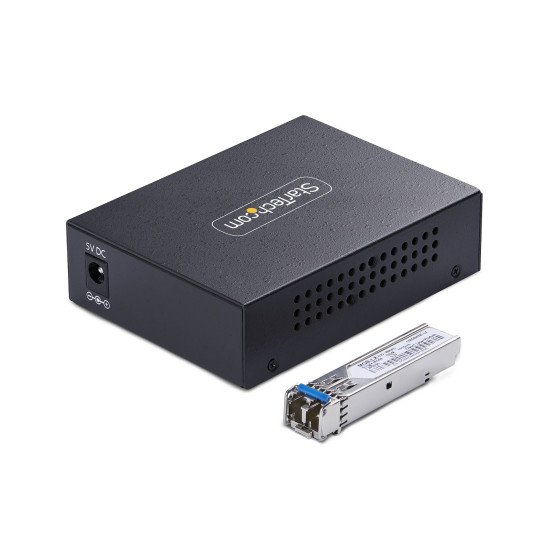 StarTech.com MCM1110SMLC20 convertisseur de support réseau 2000 Mbit/s 1310 nm Monomode Noir